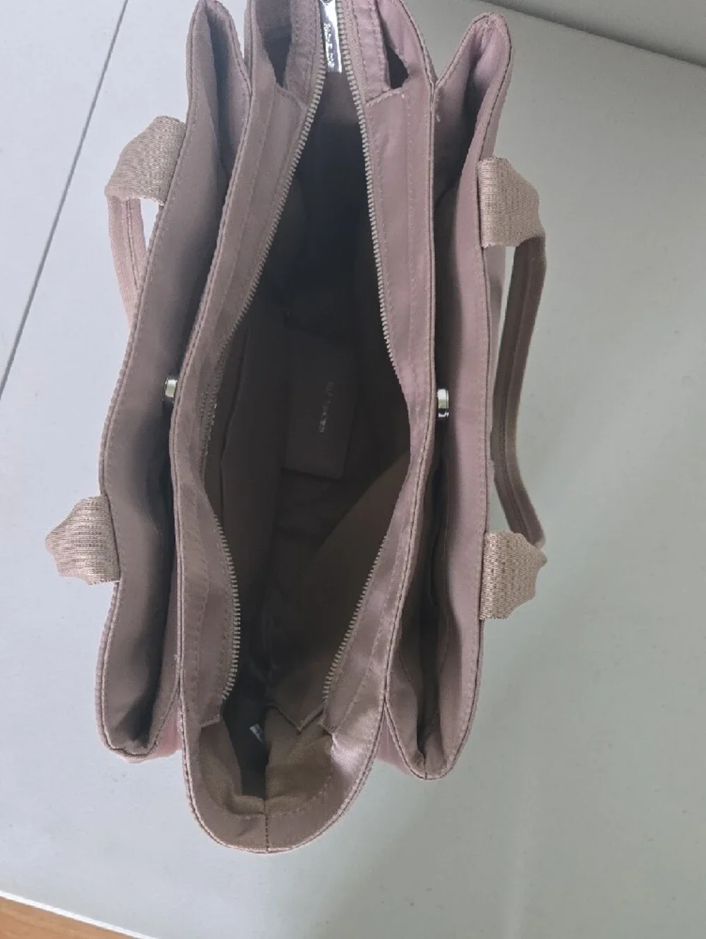 Rachel Zoe Blush Pink Laptop Tote with Front Flap Pockets
